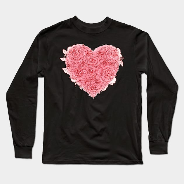 Valentine Heart Long Sleeve T-Shirt by pinkcatsbd